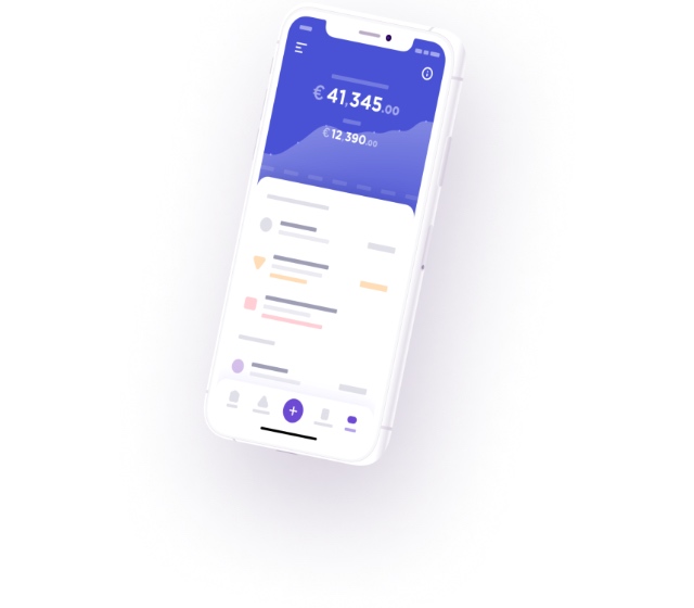 Smartphone avec une application de finances ouverte pour g&eacute;rer les recettes et les d&eacute;penses