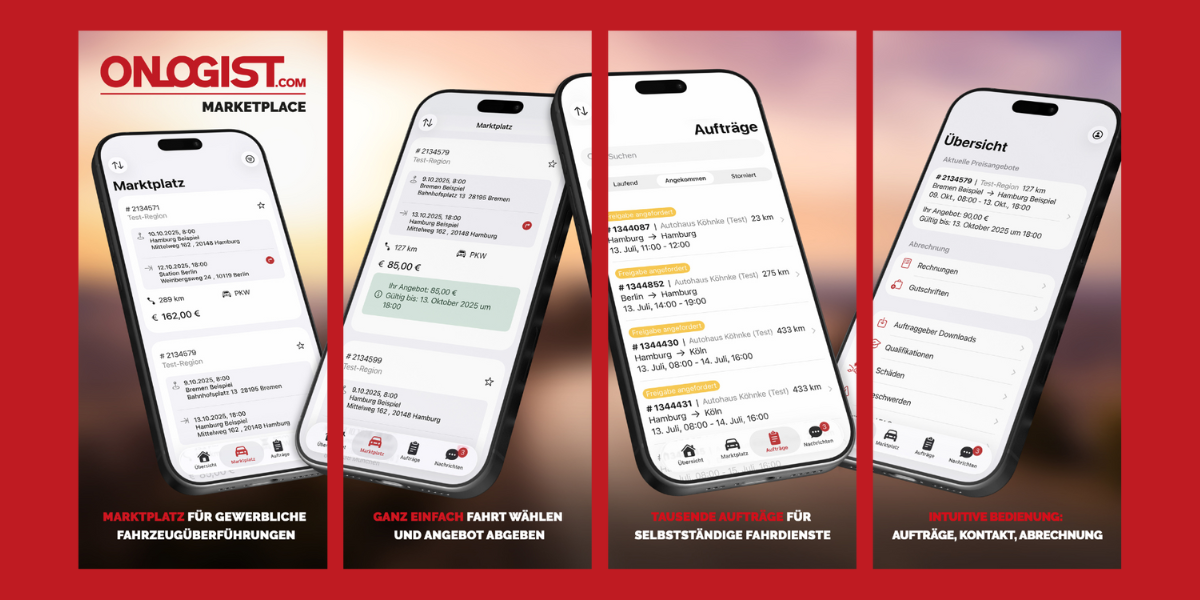 Update f&uuml;r digitale Fahrzeuglogistik: Onlogist startet neue App-Version