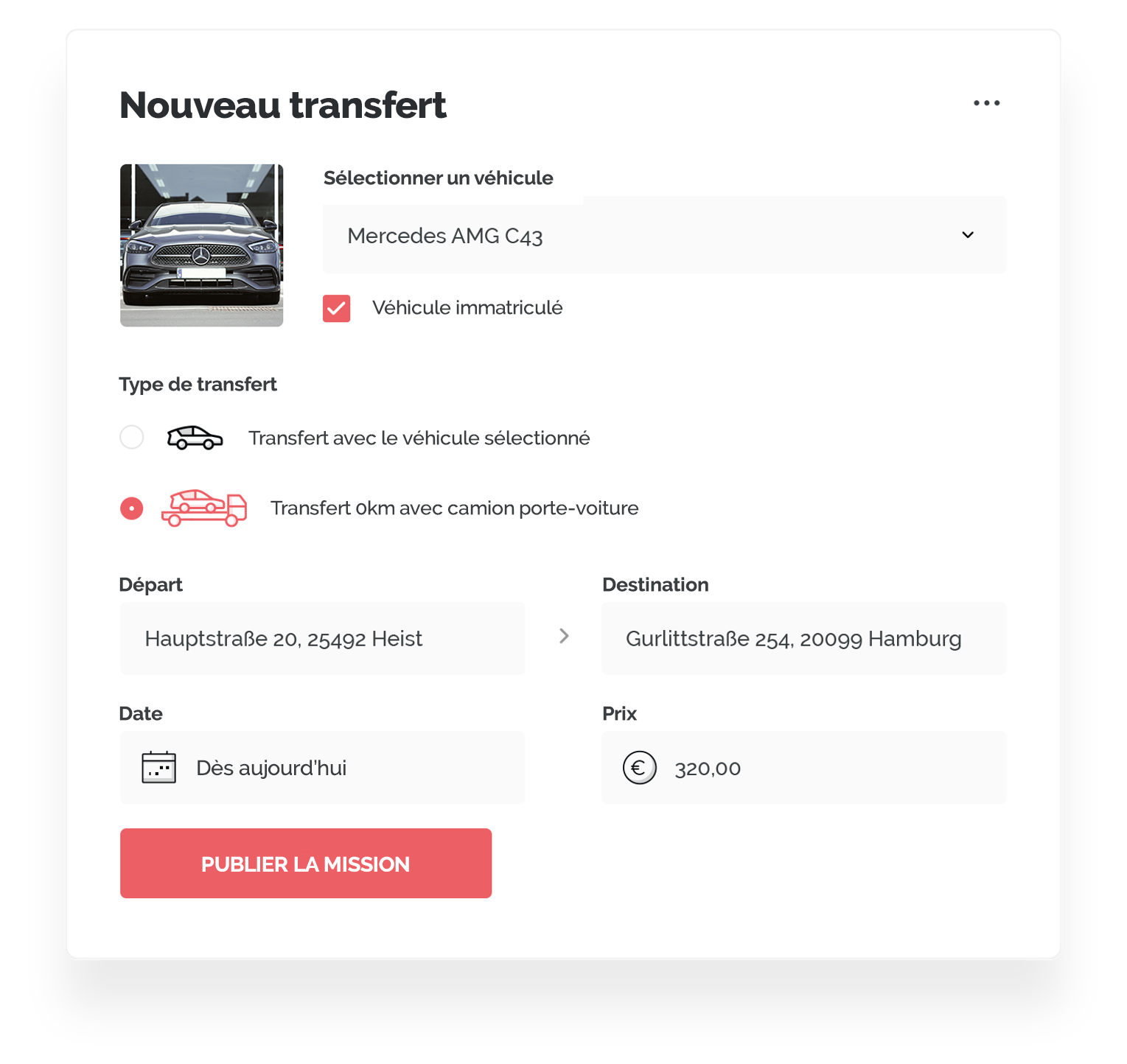Capture d&#039;écran de l&#039;attribution